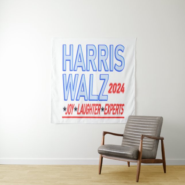 Tapiz Harris Walz, medio de elección presidencial 2024 (In situ)