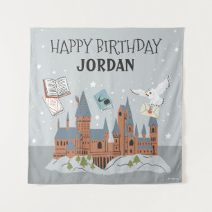 Tapiz Harry Potter Castillo de Hogwarts Feliz Cumpleañ