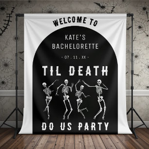 Tapiz Hasta que la Muerte nos Separe Fiesta de Esqueleto