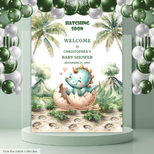 Tapiz Hatching pronto Fiesta de Baby Shower Dinosaur