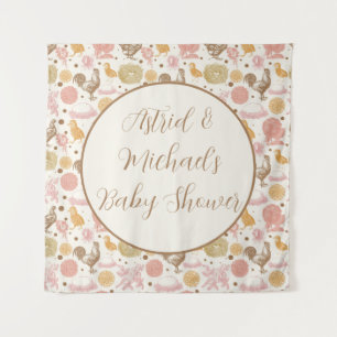 Tapiz Hatear pronto al Chica de pollo Baby Shower