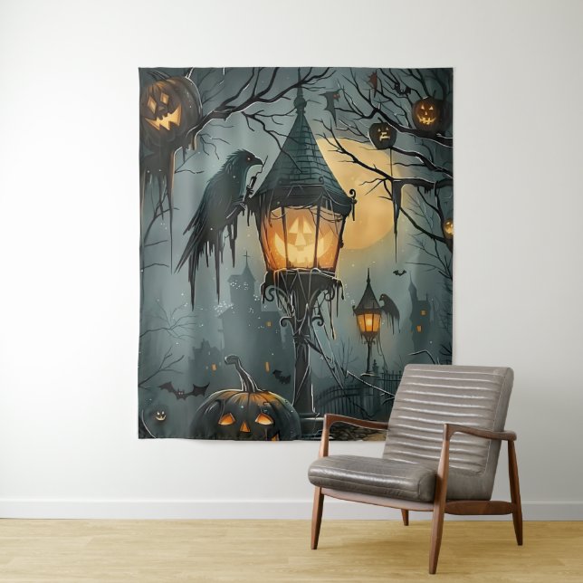 Tapiz Haunted Hollow – Noche de Halloween (In situ)
