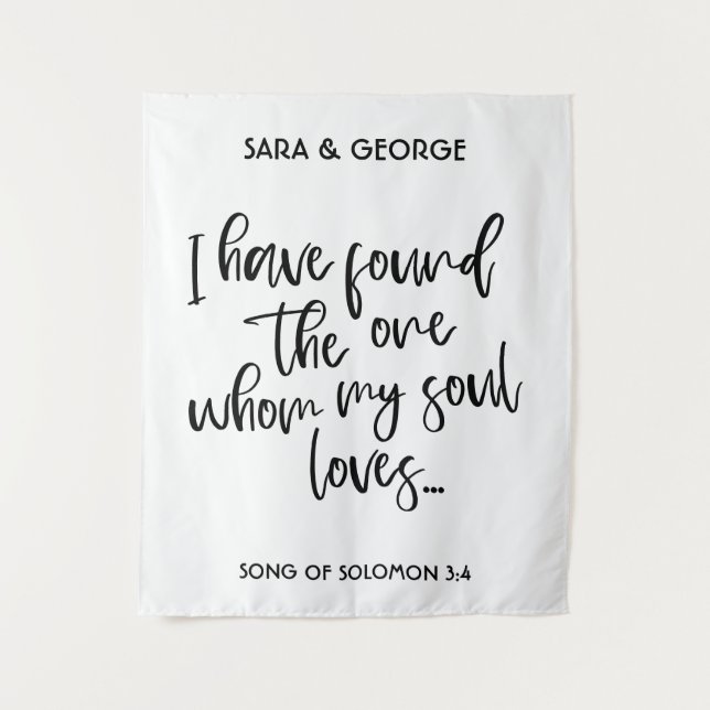 Tapiz He Encontrado El Equipo De Una Señalización Boda. (Anverso)