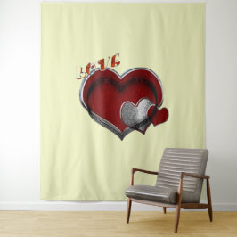Tapiz Heart Magic Yellow Business Tapestry Extra-Large