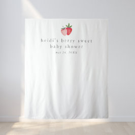 Tapiz HEIDI Berry Sweet Strawberry Baby Shower Backdrop