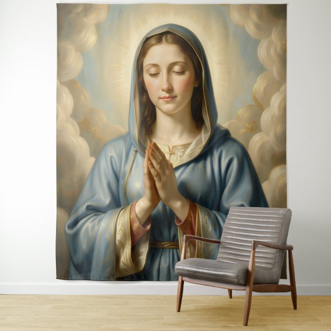 Tapiz Heilige Mutter Gottes – Göttliche Liebe & Schutz (In situ)