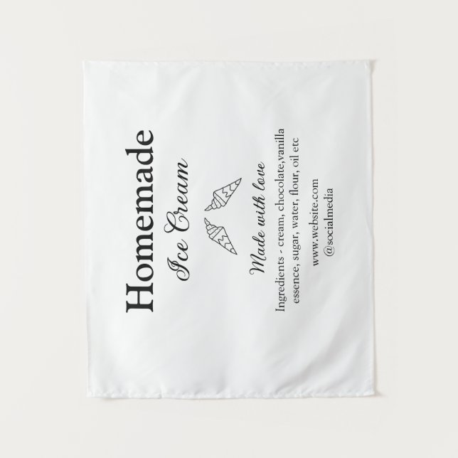 Tapiz Helados caseros añaden ingredientes hechos con amo (Anverso)