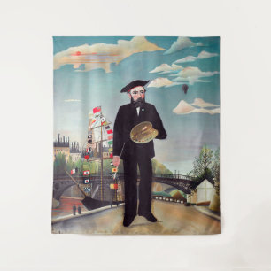 Tapiz Henri Rousseau - Autorretrato-Paisaje