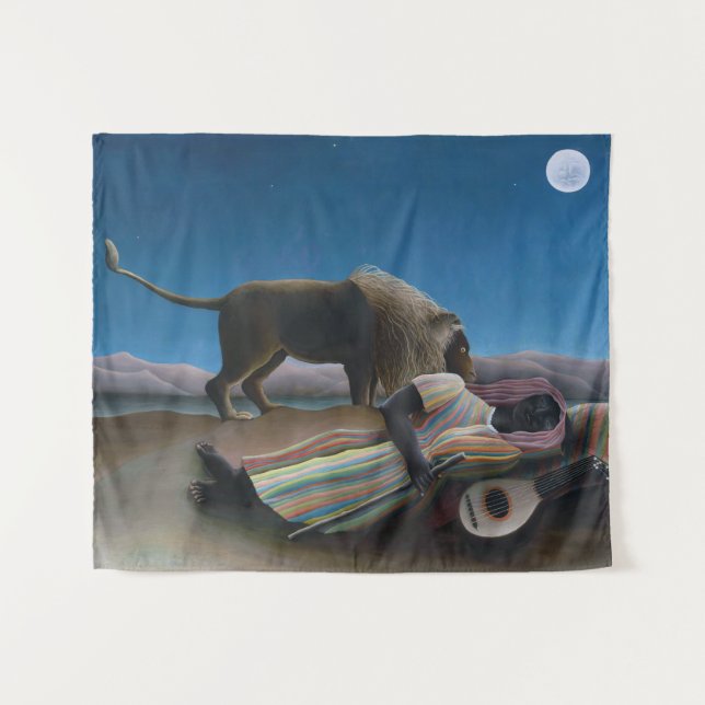 Tapiz Henri Rousseau - El gitano durmiente (Anverso (horizontal))