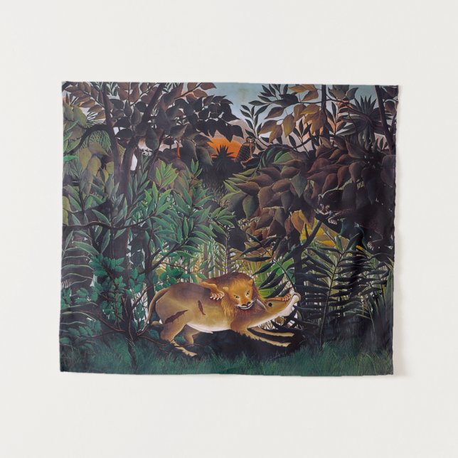 Tapiz Henri Rousseau - El león hambriento (Anverso (horizontal))