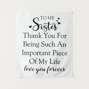 Tapiz Hermana Aprecio Gracias Por Estar En Mi Vida