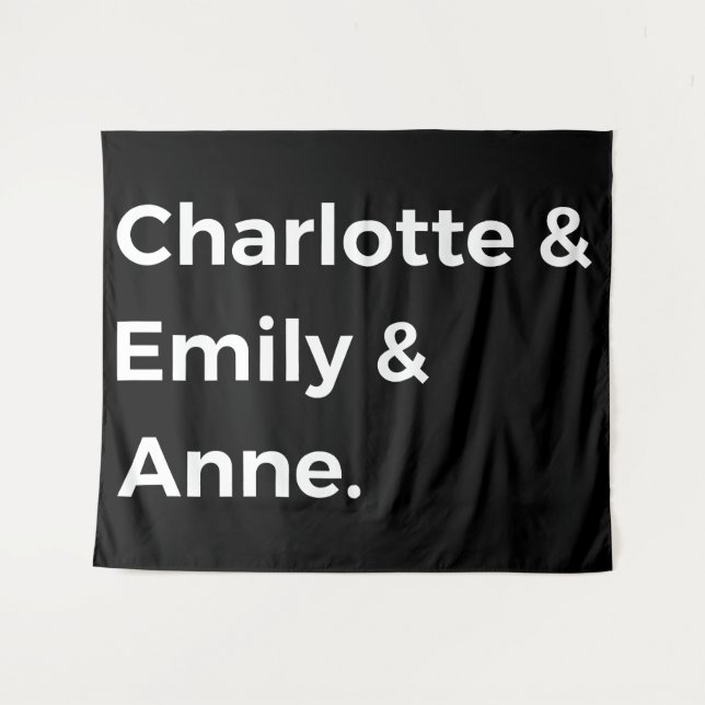 Tapiz Hermanas Brontë I - Charlotte & Emily & Anne (Anverso (horizontal))