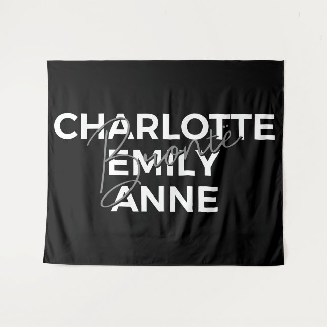 Tapiz Hermanas Brontë II - Charlotte & Emily & Anne (Anverso (horizontal))