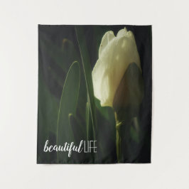 Tapiz Hermosa cita de la vida Flor de Daffodil