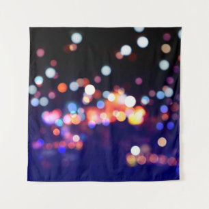 Tapiz Hermosa luz nocturna de ciudad, borrón abstracto