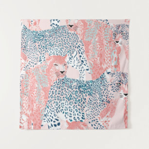 Tapiz Hermoso arte Leopardo patrón sin fisuras, abstract