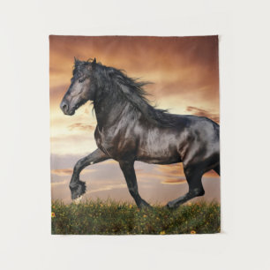 Tapiz Hermoso caballo negro