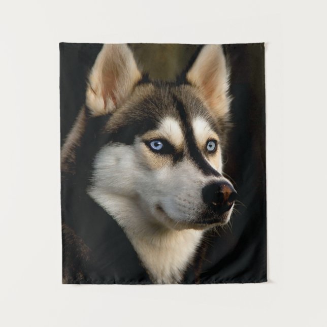Tapiz Hermoso Cojín decorativo Husky (Anverso)