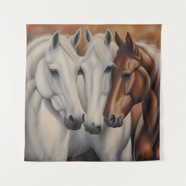 Tapiz Hermoso cuadro de caballos (Anverso)