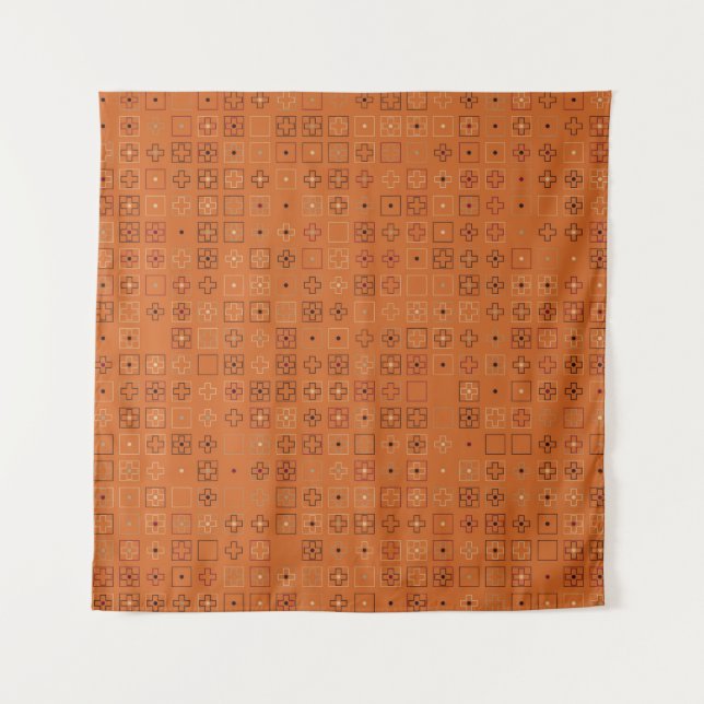 Tapiz Hermoso diseño de patrones geométricos abstracto,  (Anverso)