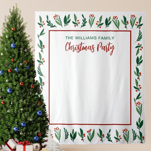 Tapiz Hermoso Fiesta de Navidades de Holly Berry (Subido por el creador)