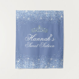 Tapiz Hermoso fondo de brillantina azul para Sweet 16