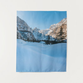 Tapiz Hermoso paisaje invernal en el valle de Tamar, Esl