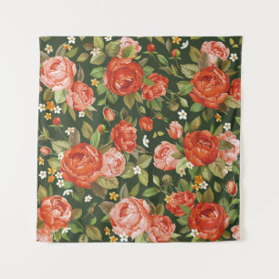 Tapiz Hermoso patrón de flores peony sin costura