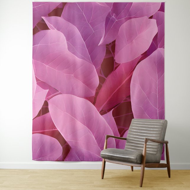 Tapiz Hermoso patrón de leafía rosada (In situ)