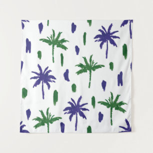 Tapiz Hermoso patrón de palmeras tropicales