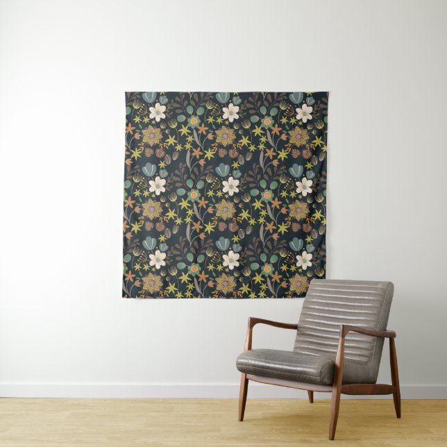 Tapiz Hermoso patrón floral (In situ)