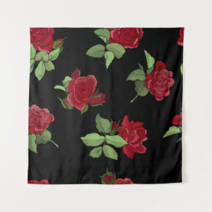 Tapiz Hermoso patrón floral sin fisuras vintage con crud