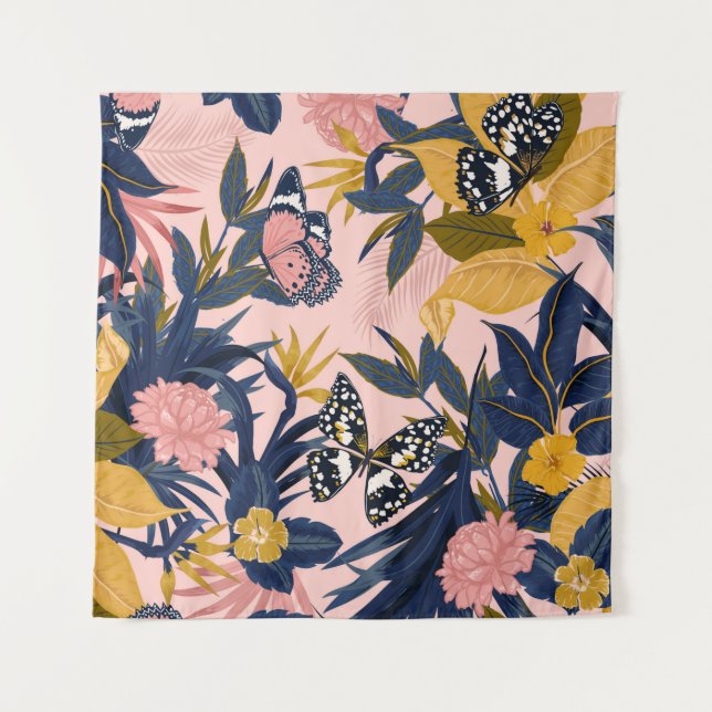 Tapiz Hermoso patrón tropical dulce sin costura (Anverso)