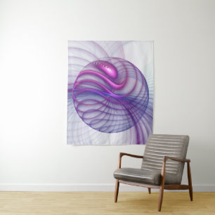 Tapiz Hermoso Swing Moderno Resumen Arte Fractal Rosa