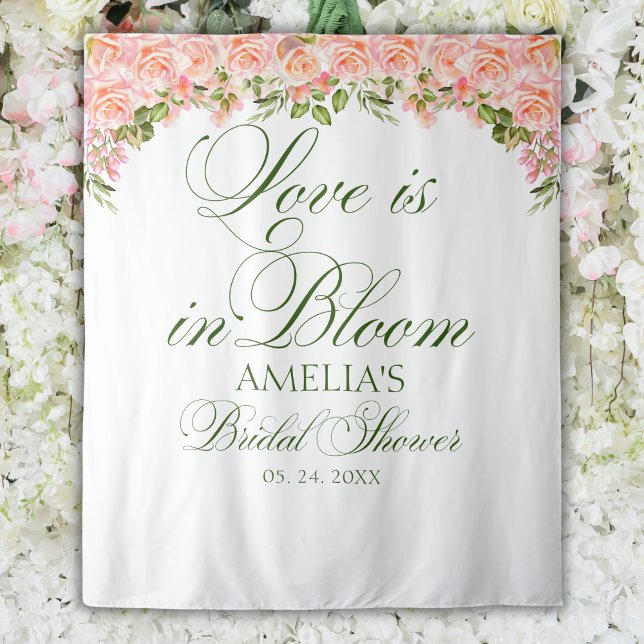 Tapiz Hermoso telón de fondo de ducha de novias rosas (Subido por el creador)