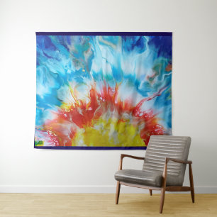 Tapiz Hermosos tonos de arte acrílico de amanecer
