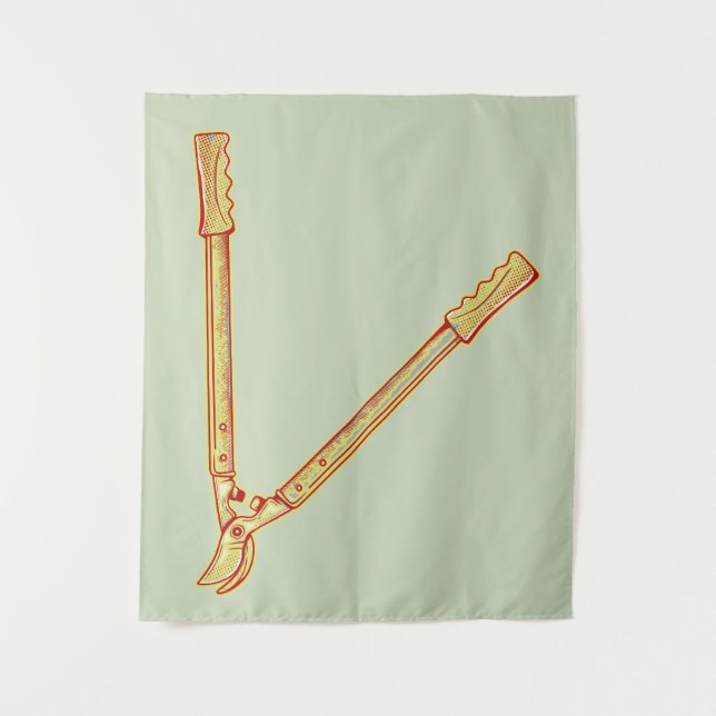 Tapiz Herramientas de jardinería Loppers (Anverso)