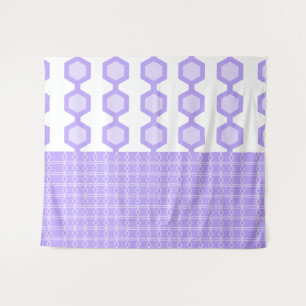 Tapiz Hexagons modernos de mediados del siglo XX Pastel
