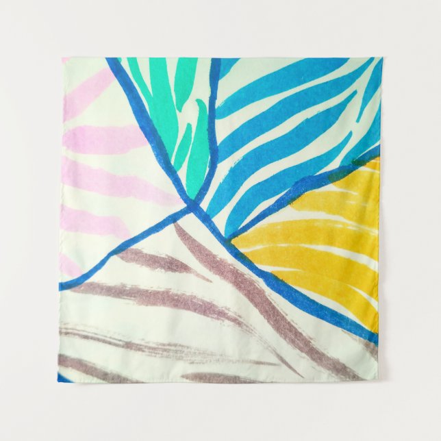 Tapiz Hibiscus hojas tropicales hawaiano ornampap (Anverso)