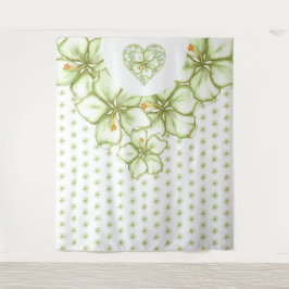 Tapiz Hibiscus & lace WHITE