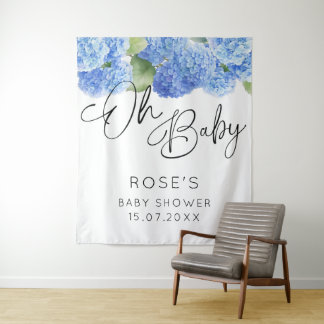 Tapiz Hidrangea Flores Azules Oh Baby Shower