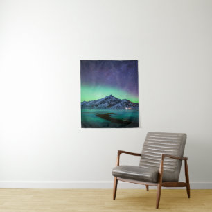 Tapiz Hielo y nieve Aurora Borealis Vía Láctea Islandi