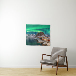 Tapiz Hielo y nieve Luces boreales, Noruega