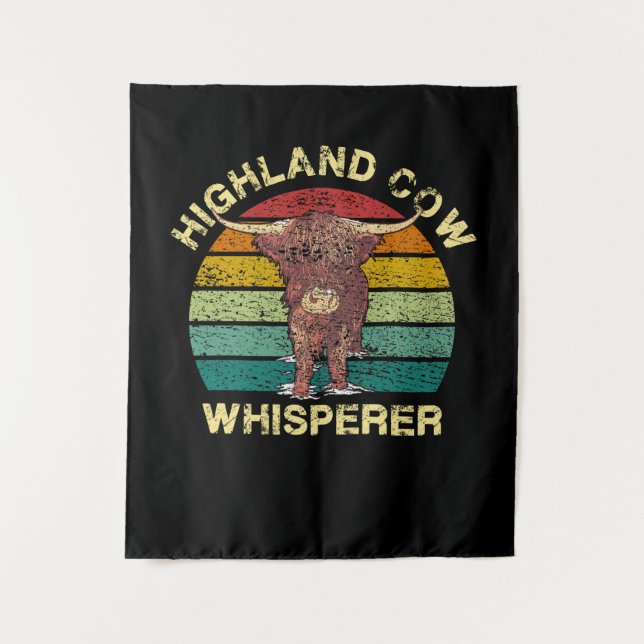 Tapiz Highland Cow Whisperer (Anverso)