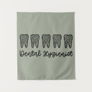 Tapiz Higienista dental   Regalo de dientes de leopardo 