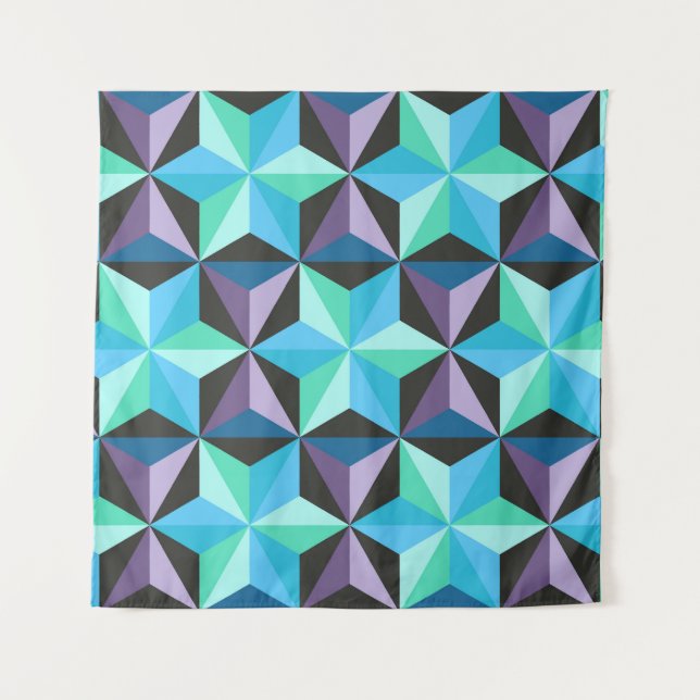 Tapiz Historias Resumen de parches geométricos (Anverso)