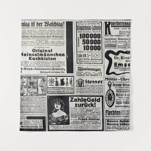 Tapiz Histórico Kiev: Ilustracion de periódico de 1917 (Anverso)