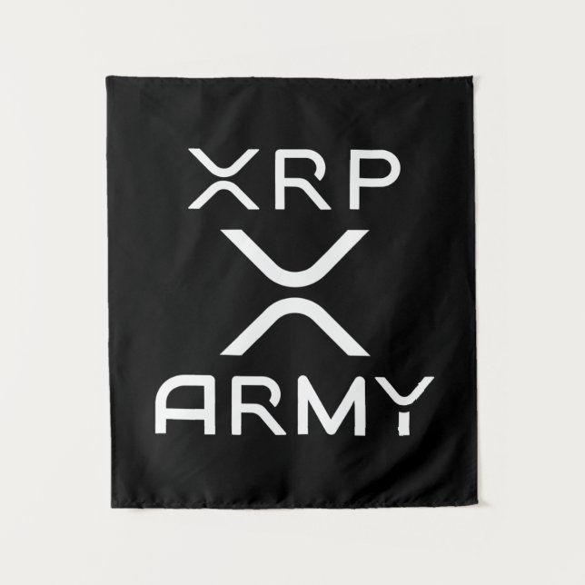 Tapiz Hodl XRP - XRP Cryptocurrency - Ejército XRP (Anverso)