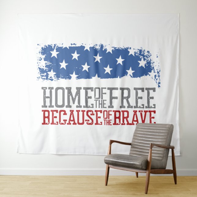 Tapiz Hogar de los libres por la valiente bandera de los (In situ (horizontal))