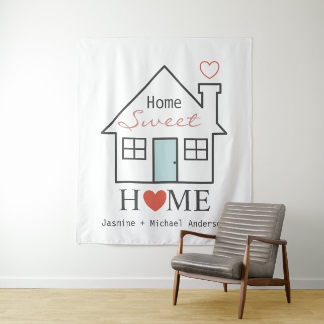 Tapiz Hogar dulce Hogar personalizado (In situ)
